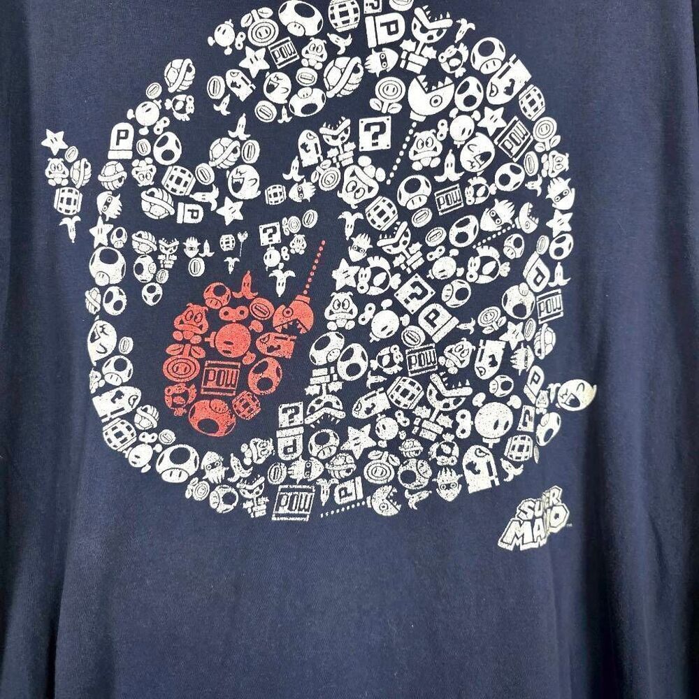 Nintendo Super Mario Blue Graphic Tee Men’s XL - Picture 2 of 6